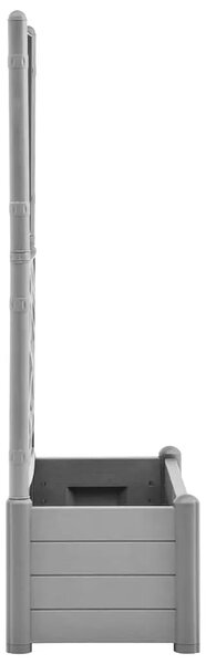 Vrtna sadilica s rešetkom 100 x 43 x 142 cm PP siva boja kamena - Siva 100 x 43 x 142 cm 1 Siva