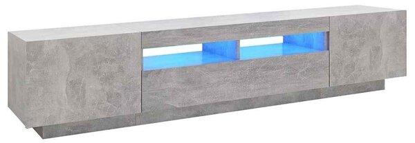 TV ormarić s LED svjetlima siva boja betona 200 x 35 x 40 cm - Beton siva 1 Beton siva