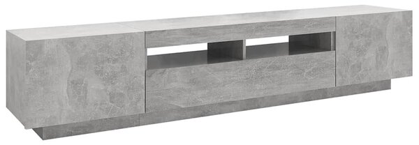 TV ormarić s LED svjetlima siva boja betona 200 x 35 x 40 cm - Beton siva 1 Beton siva