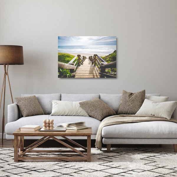 Staklena slika - Ulaz na plažu (70x50 cm)