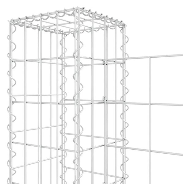 Gabion - Gabion ograde - Gabionska košara U-oblika s 8 stupova 860x20x100 cm željezna - 860 x 20 x 100 cm 1 860 x 20 x 100 cm