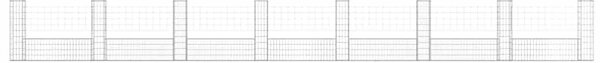 Gabion - Gabion ograde - Gabionska košara U-oblika s 8 stupova 860x20x100 cm željezna - 860 x 20 x 100 cm 1 860 x 20 x 100 cm