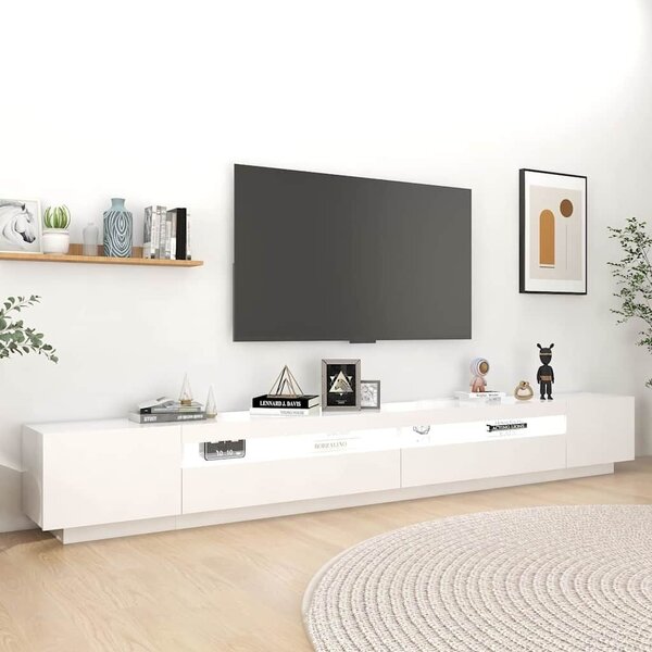 TV ormarić s LED svjetlima bijeli 300 x 35 x 40 cm - Bijela 1 Bijela