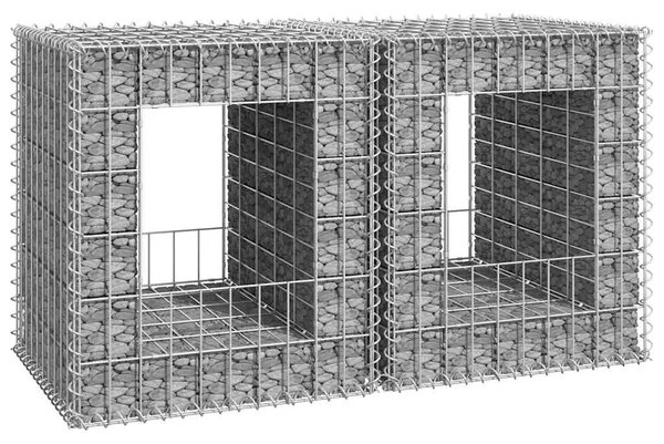 Gabionske stupne košare 2 kom 50 x 50 x 60 cm željezne - 50 x 50 x 60 cm 2 50 x 50 x 60 cm 2