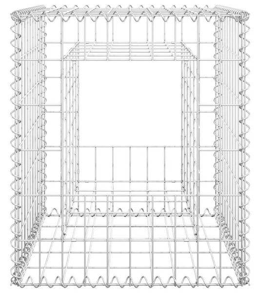 Gabionske stupne košare 2 kom 50 x 50 x 60 cm željezne - 50 x 50 x 60 cm 2 50 x 50 x 60 cm 2