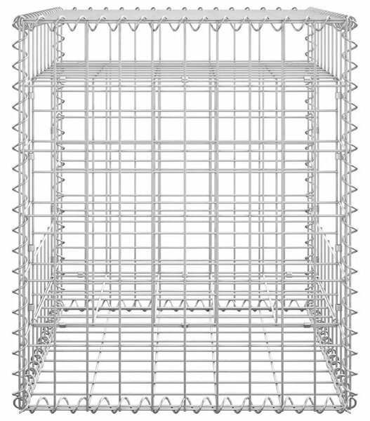 Gabionske stupne košare 2 kom 50 x 50 x 60 cm željezne - 50 x 50 x 60 cm 2 50 x 50 x 60 cm 2