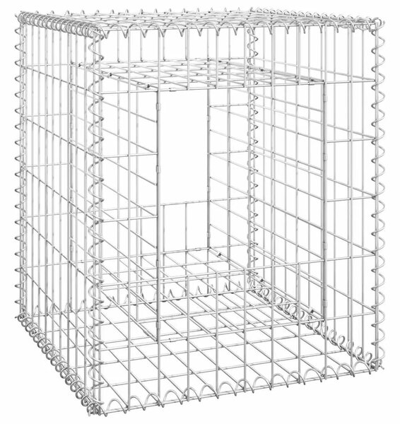 Gabionske stupne košare 2 kom 50 x 50 x 60 cm željezne - 50 x 50 x 60 cm 2 50 x 50 x 60 cm 2