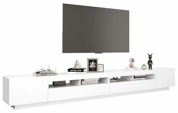 TV ormarić s LED svjetlima bijeli 300 x 35 x 40 cm - Bijela 1 Bijela