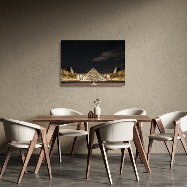 Staklena slika - Louvre noću (70x50 cm)