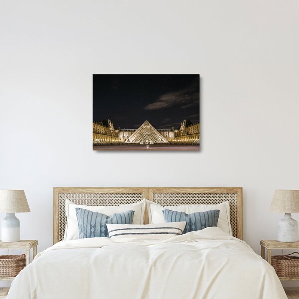 Staklena slika - Louvre noću (70x50 cm)