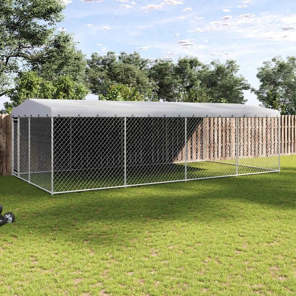 Vanjski kavez za pse s krovom 7 6 x 3 8 x 2 3 m - 1 Da Da