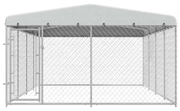 Vanjski kavez za pse s krovom 7 6 x 3 8 x 2 3 m - 1 Da Da