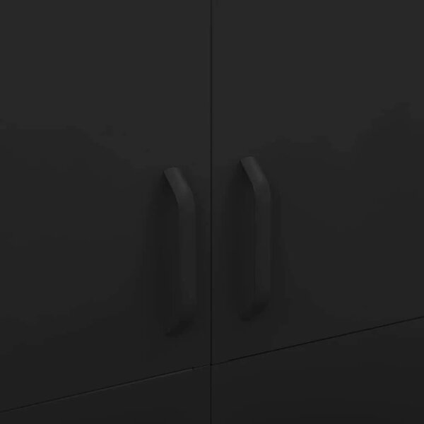 Ormar crni 90 x 50 x 180 cm čelični - Crna 1 1 Crna