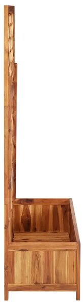 Povišena gredica s rešetkom 85x38x150 cm masivno bagremovo drvo