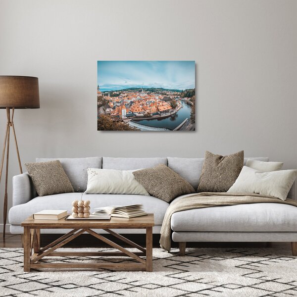 Staklena slika - Český Krumlov (70x50 cm)