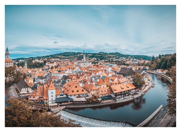 Staklena slika - Český Krumlov (70x50 cm)
