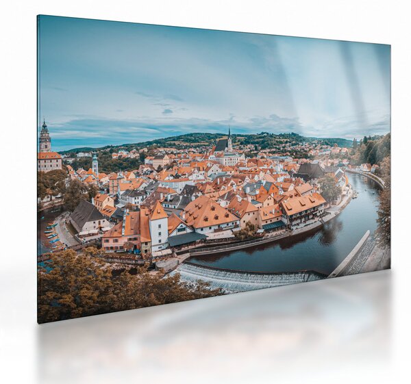 Staklena slika - Český Krumlov (70x50 cm)