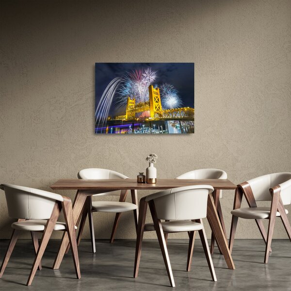 Staklena slika - Doček Nove godine (70x50 cm)