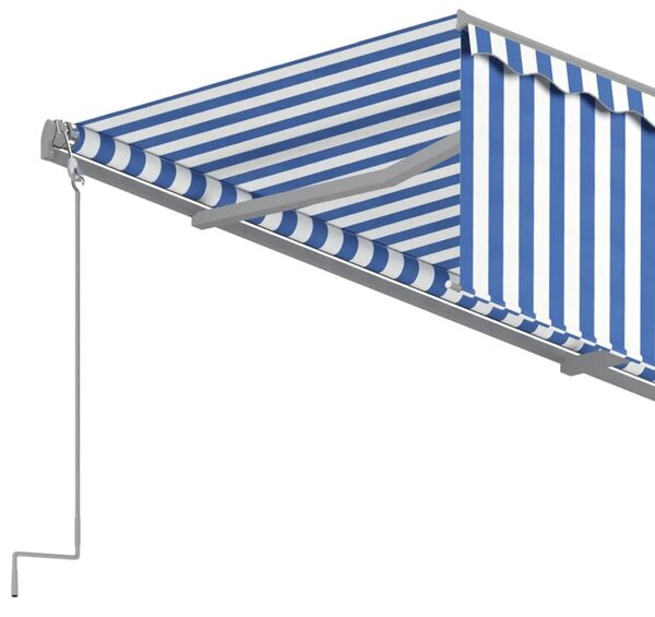 Automatska tenda na uvlačenje s roletom 4 x 3 m plavo-bijela - Plava i bijela 4 x 3 m 1 Plava i bijela