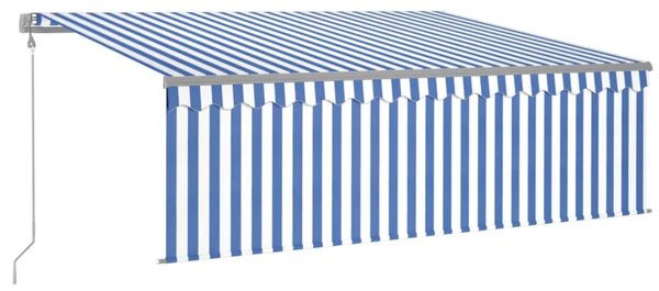 Automatska tenda na uvlačenje s roletom 4 x 3 m plavo-bijela - Plava i bijela 4 x 3 m 1 Plava i bijela