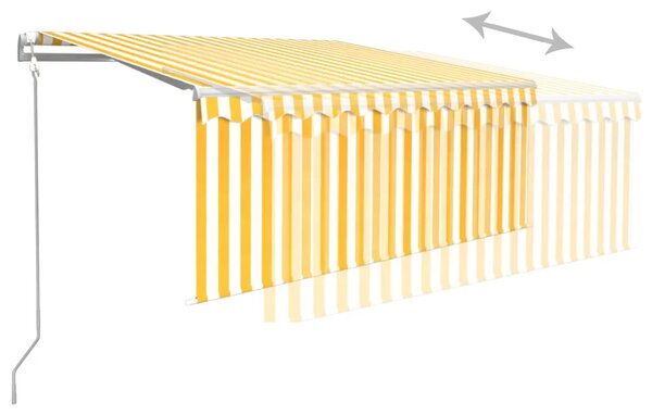 Automatska tenda na uvlačenje s roletom 3 5 x 2 5 m žuto-bijela - Žuta i bijela 3.5 x 2.5 m 1 Žuta i bijela