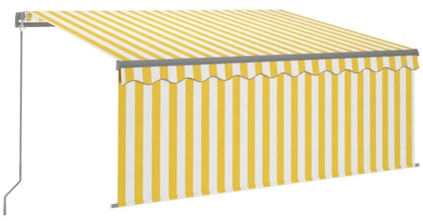 Tenda na ručno uvlačenje s roletom 3 x 2 5 m žuto-bijela - Žuta i bijela 3 x 2.5 m 1 Žuta i bijela