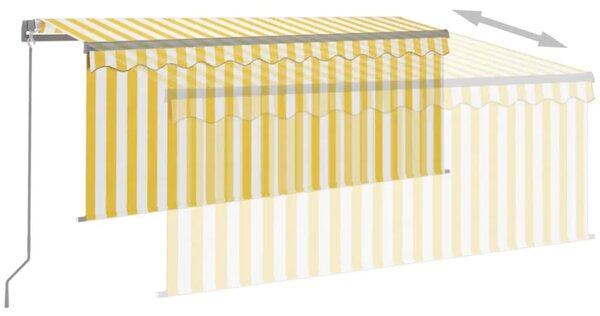 Tenda na ručno uvlačenje s roletom 3 x 2 5 m žuto-bijela - Žuta i bijela 3 x 2.5 m 1 Žuta i bijela