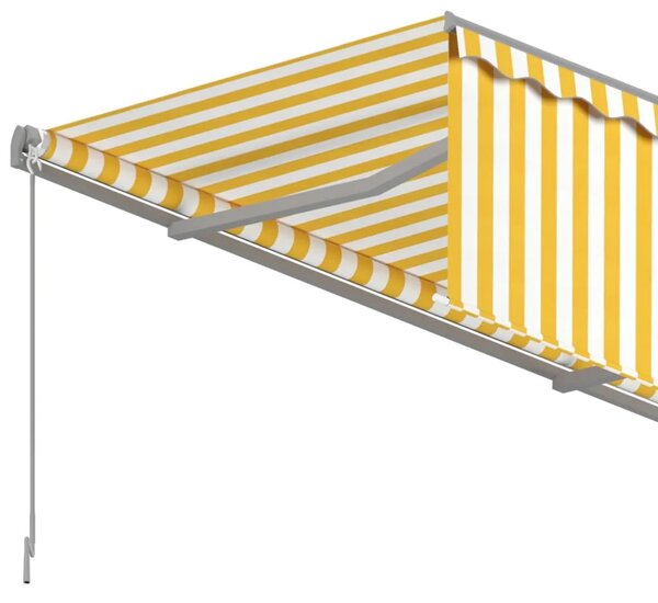 Tenda na ručno uvlačenje s roletom 3 x 2 5 m žuto-bijela - Žuta i bijela 3 x 2.5 m 1 Žuta i bijela