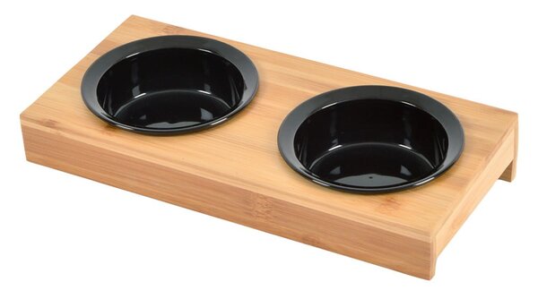 Set posuda s postoljem od bambusa za pse ø 12 cm – Love Story