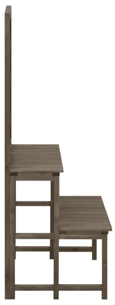 Stalak za biljke s rešetkom sivi 70x42x115 cm masivna jelovina - Siva 1 Siva