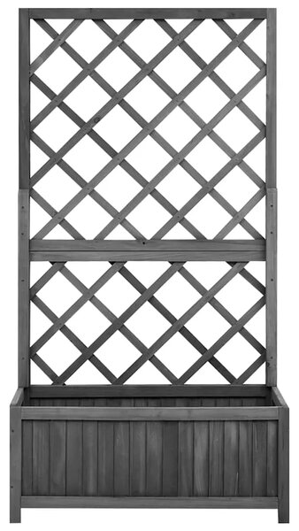 Sadilica s rešetkom crna 70x30x135 cm od masivne jelovine - Crna 70 x 30 x 135 cm 1 Crna