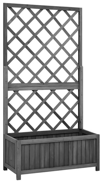 Sadilica s rešetkom crna 70x30x135 cm od masivne jelovine - Crna 70 x 30 x 135 cm 1 Crna