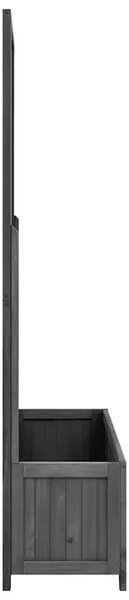 Sadilica s rešetkom crna 70x30x135 cm od masivne jelovine - Crna 70 x 30 x 135 cm 1 Crna