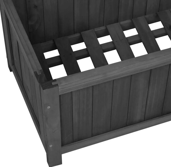 Sadilica s rešetkom crna 70x30x135 cm od masivne jelovine - Crna 70 x 30 x 135 cm 1 Crna