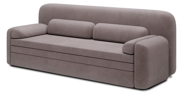 Smeđa sklopiva/s prostorom za odlaganje sofa od samta 236 cm Elioss – ELTAP