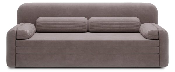 Smeđa sklopiva/s prostorom za odlaganje sofa od samta 236 cm Elioss – ELTAP