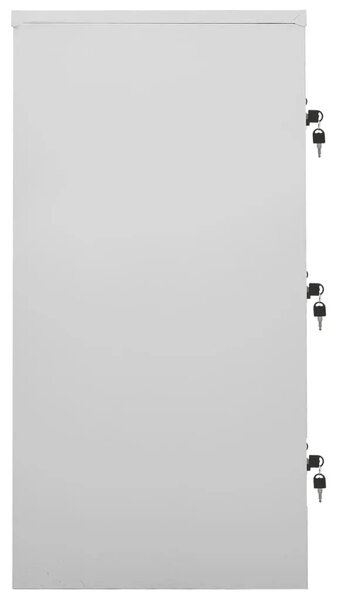 Ormarić s ključem svjetlosivi-zeleni 90 x 45 x 92 5 cm čelični - Svjetlosiva i zelena 1 s 9 ormarića s ključem 1