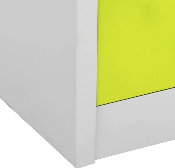 Ormarić s ključem svjetlosivi-zeleni 90 x 45 x 92 5 cm čelični - Svjetlosiva i zelena 1 s 9 ormarića s ključem 1