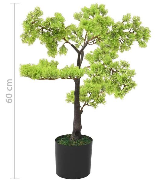 Umjetni bonsai čempres s posudom 60 cm zeleni - Crna i zelena 60 cm 1 Crna i zelena