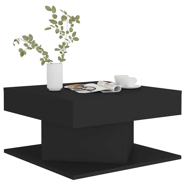 Stolić za kavu crni 57 x 57 x 30 cm od konstruiranog drva - Crna 1 Crna