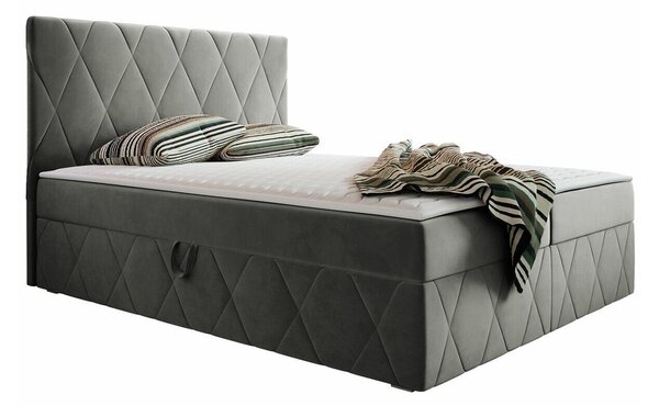 Boxspring krevet Comfivo 225Bračni, Boxspring, Siva, 160x200, Tkanina, Basi a doghePodnice, 163x206x112cm