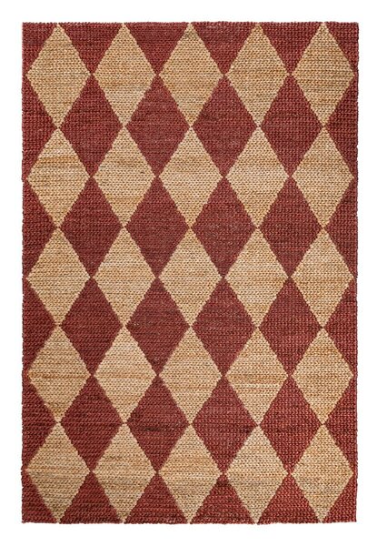 Ručno rađen tepih od mješavine jute boje terakote 120x170 cm Effie Diamond – Flair Rugs