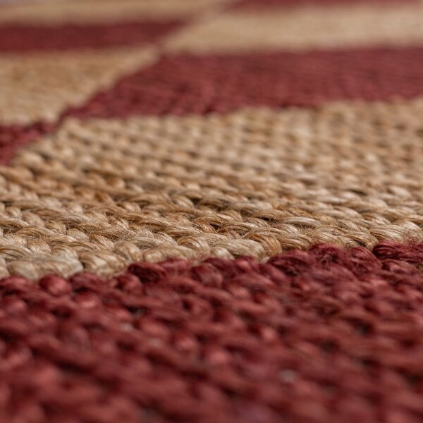 Ručno rađen tepih od mješavine jute boje terakote 120x170 cm Effie Diamond – Flair Rugs