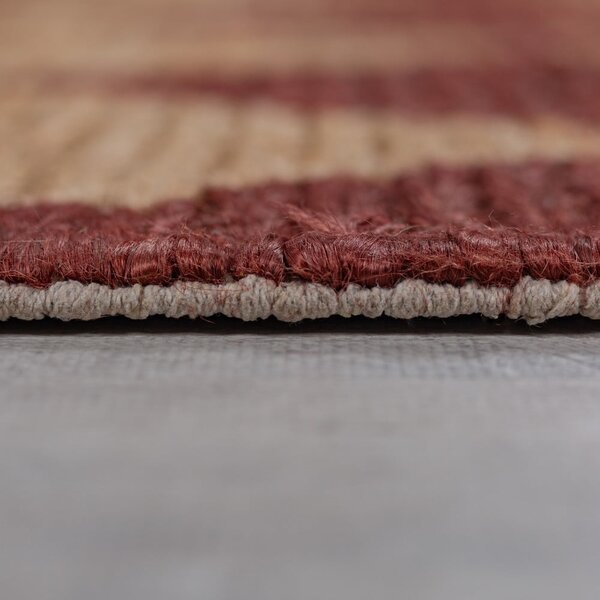 Ručno rađen tepih od mješavine jute boje terakote 120x170 cm Effie Diamond – Flair Rugs