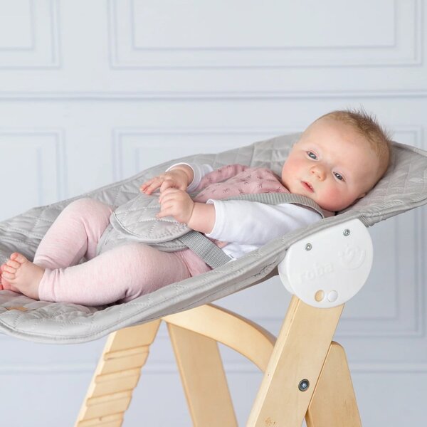 Svijetlo siva/u prirodnoj boji dječja blagovaonska stolica Style Born Up 2in1 – Roba