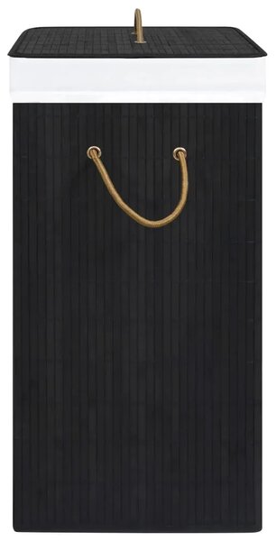 Košara za rublje od bambusa s jednim odjeljkom crna - Crna 40 x 30 x 60 cm 1 Crna