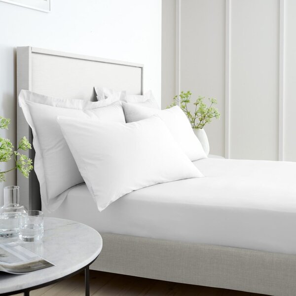 Bijela plahta s gumom od pamučnog perkala 90x190 cm Cotton Percale – Bianca
