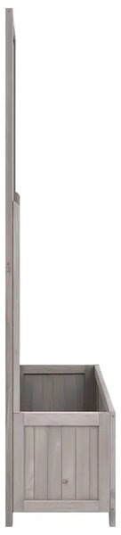Sadilica s rešetkom siva 70x30x135 cm od masivne jelovine - Siva 70 x 30 x 135 cm 1 Siva