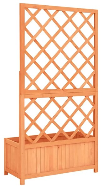 Sadilica s rešetkom smeđa 70x30x135 cm od masivne jelovine - Smeđa 70 x 30 x 135 cm 1 Smeđa