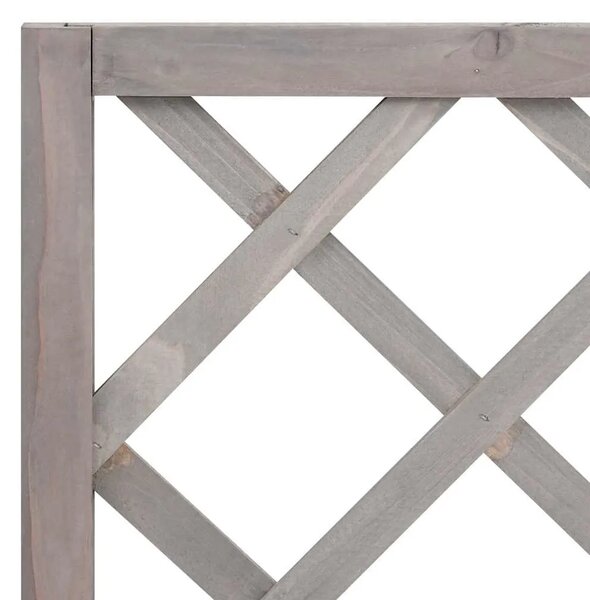 Sadilica s rešetkom siva 70x30x135 cm od masivne jelovine - Siva 70 x 30 x 135 cm 1 Siva